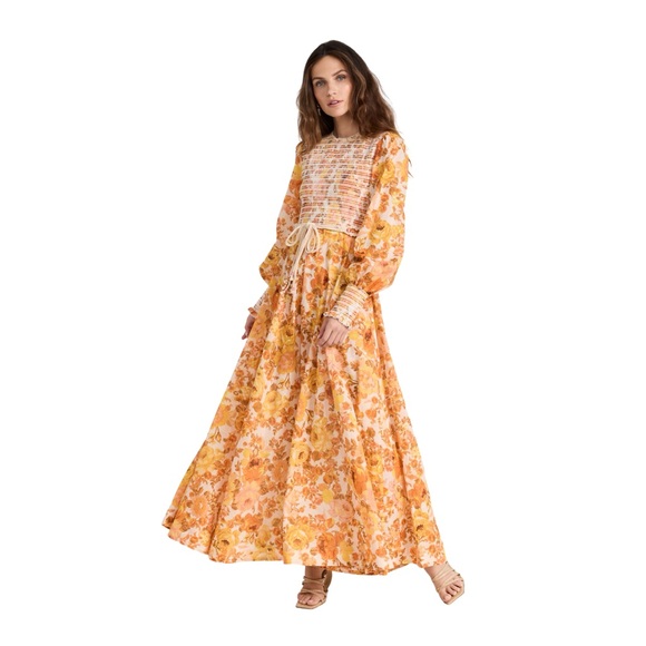 Zimmermann Dresses & Skirts - Zimmermann Raie Smocked Bodice Midi Dress NWT